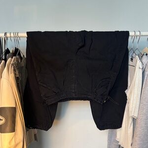 Bershka Charcoal Elastic Waist Pants